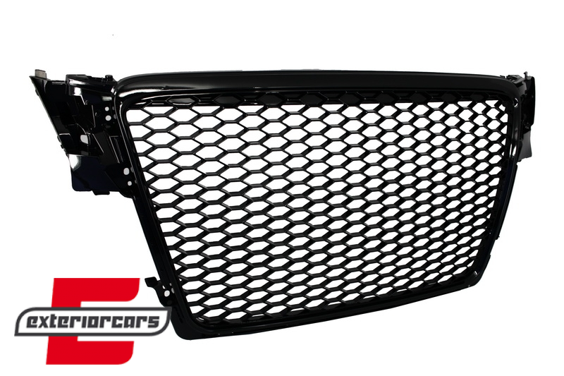 Prednja maska RS4 dizajn (piano crna) / Audi A4 S4 B8 (2007-2011), GRAU28
