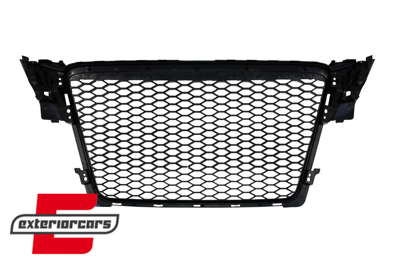 Prednja maska RS4 dizajn (piano crna) / Audi A4 S4 B8 (2007-2011), GRAU28