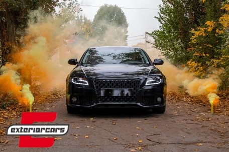 Prednja maska RS4 dizajn (piano crna) / Audi A4 S4 B8 (2007-2011), GRAU28