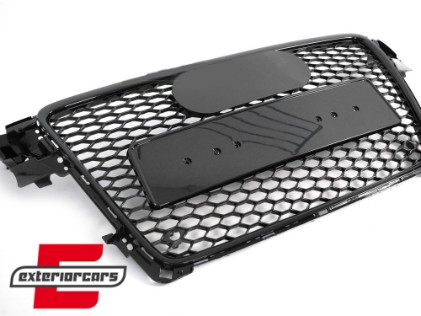 Prednja maska RS4 dizajn (piano crna) / Audi A4 S4 B8 (2007-2011), GRAU96