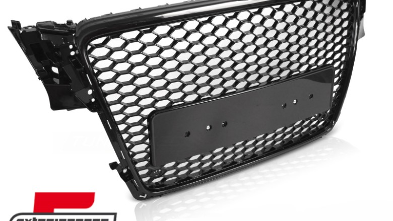 Prednja maska RS4 dizajn (piano crna) / Audi A4 S4 B8 (2007-2011), GRAU97