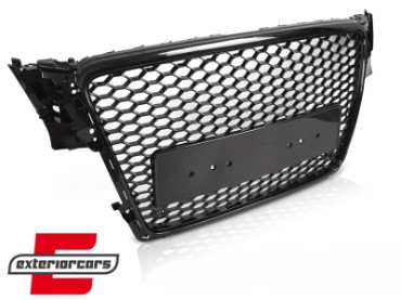 Prednja maska RS4 dizajn (piano crna) / Audi A4 S4 B8 (2007-2011), GRAU97