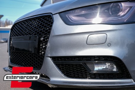 Prednja maska RS4 dizajn (piano crna) / Audi A4 S4 B8 Facelift (2012-2015), GRAU42
