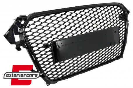 Prednja maska RS4 dizajn (piano crna) / Audi A4 S4 B8 Facelift (2012-2015), GRAU42