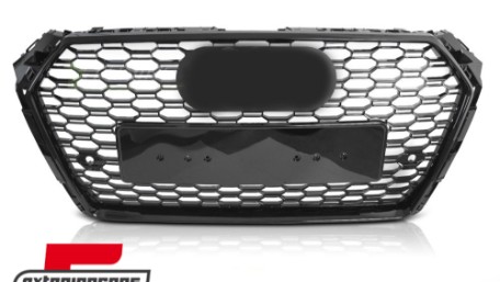 Prednja maska RS4 dizajn (piano crna) / Audi A4 S4 B9 8W (2016-2019) limuzina karavan, GRAUA0