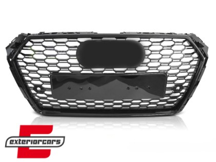 Prednja maska RS4 dizajn (piano crna) / Audi A4 S4 B9 8W (2016-2019) limuzina karavan, GRAUA0