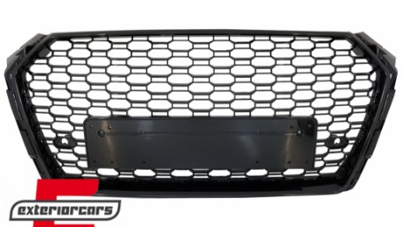 Prednja maska RS4 dizajn (piano crna) / Audi A4 S4 B9 8W (2016-2019) limuzina karavan, GRAUA1