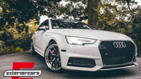 Prednja maska RS4 dizajn (piano crna) / Audi A4 S4 B9 8W (2016-2019) limuzina karavan, GRAUA1