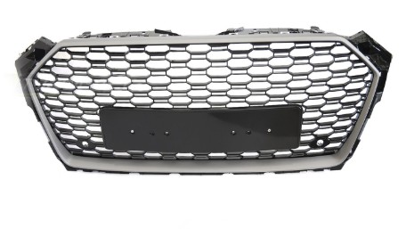 Prednja maska RS5 dizajn (srebrna/crna) / Audi A5 F5 (2017-2019), GRAUE1