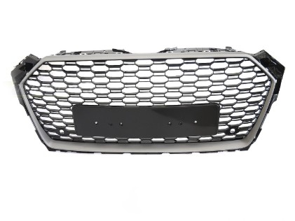 Prednja maska RS5 dizajn (srebrna/crna) / Audi A5 F5 (2017-2019), GRAUE1