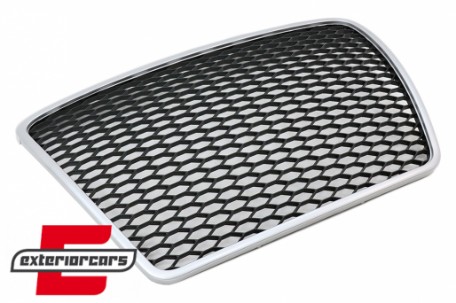 Prednja maska RS6 dizajn (crna/srebrna) / Audi A6 4F 4F2 C6 (2004-2011), GRAU15