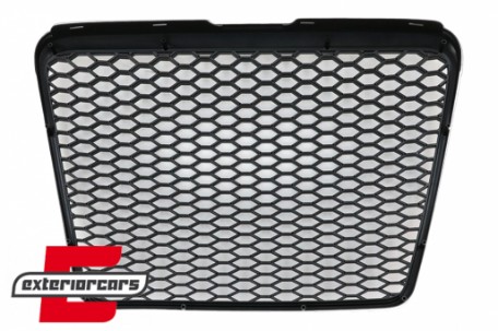 Prednja maska RS6 dizajn (crna/srebrna) / Audi A6 4F 4F2 C6 (2004-2011), GRAU15