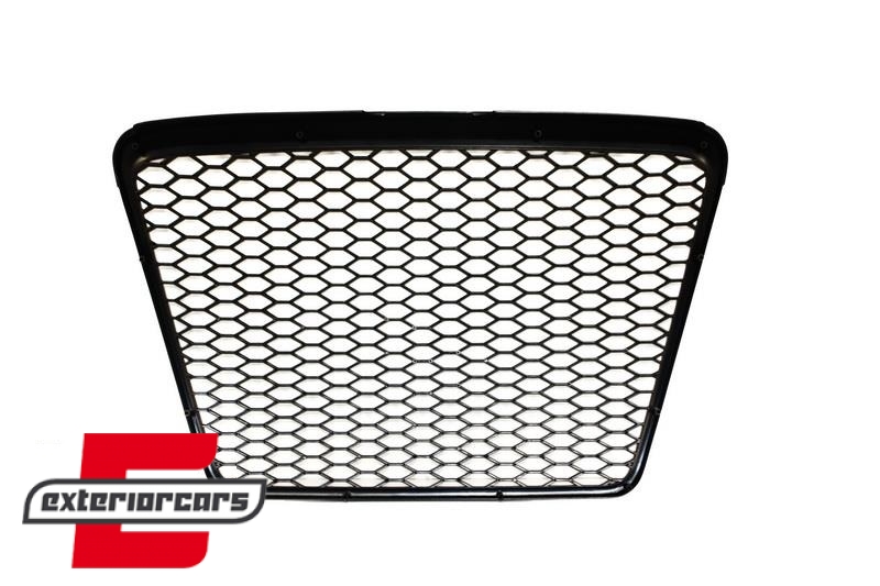 Prednja maska RS6 dizajn (mat crna) / Audi A6 4F 4F2 C6 (2004-2011), GRAU13