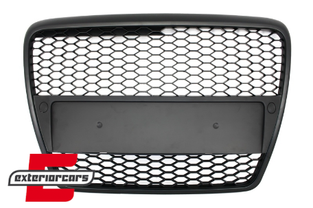 Prednja maska RS6 dizajn (mat crna) / Audi A6 4F 4F2 C6 (2004-2011), GRAU36