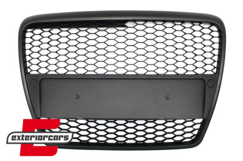 Prednja maska RS6 dizajn (mat crna) / Audi A6 4F 4F2 C6 (2004-2011), GRAU36