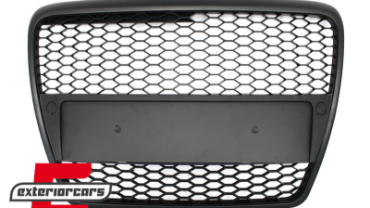 Prednja maska RS6 dizajn (mat crna) / Audi A6 4F 4F2 C6 (2004-2011), GRAU36