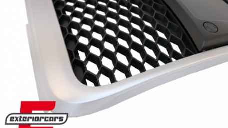 Prednja maska RS6 dizajn (mat srebrna) / Audi A6 4F 4F2 C6 (2004-2011), GRAU38