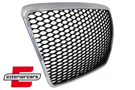 Prednja maska RS6 dizajn (piano crna/chrome) / Audi A6 4F 4F2 C6 (2004-2011), GRAU14