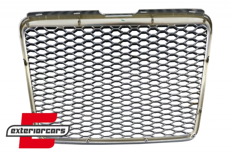 Prednja maska RS6 dizajn (piano crna/chrome) / Audi A6 4F 4F2 C6 (2004-2011), GRAU14
