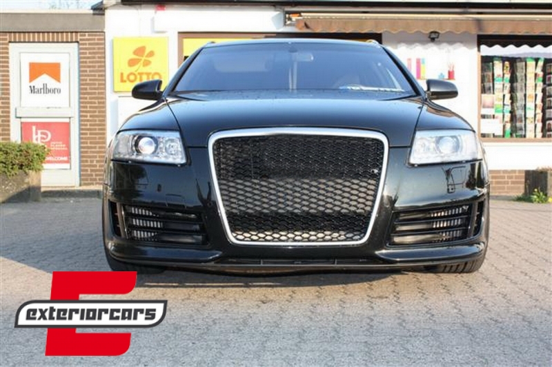 Prednja maska RS6 dizajn (piano crna/chrome) / Audi A6 4F 4F2 C6 (2004-2011), GRAU14