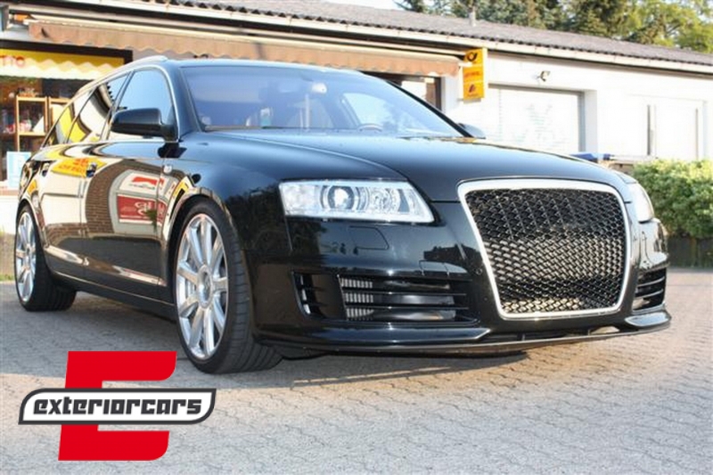 Prednja maska RS6 dizajn (piano crna/chrome) / Audi A6 4F 4F2 C6 (2004-2011), GRAU14