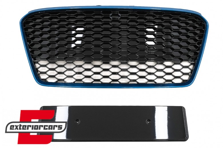 Prednja maska RS8 dizajn (piano crna/plava) / Audi R8 Facelift (2013-2015), FGAUR84S2B