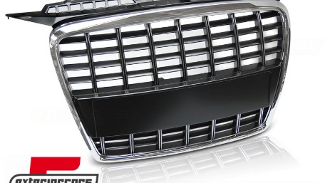 Prednja maska S3 dizajn (chrome/crna) / Audi A3 8P 8PA (2004-2007), GRAU59