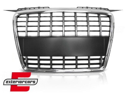 Prednja maska S3 dizajn (chrome/crna) / Audi A3 8P 8PA (2004-2007), GRAU59
