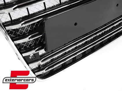Prednja maska S8 dizajn (crna/chrome) / Audi A8 D4 (2010-2013), GRAUC1