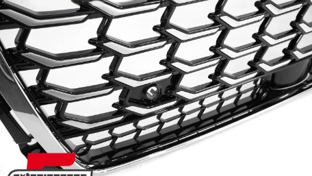 Prednja maska S8 dizajn (crna/chrome) / Audi A8 D5 Facelift (2022-), GRAUC3