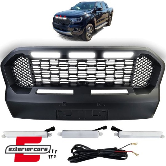 Prednja maska sa LED svjetlom Performance dizajn (crna) / Ford Ranger T8 (2019-2023), 42189SET