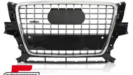 Prednja maska SQ5 dizajn (crna/chrome) / Audi Q5 8R (2008-2012), GRAUC6