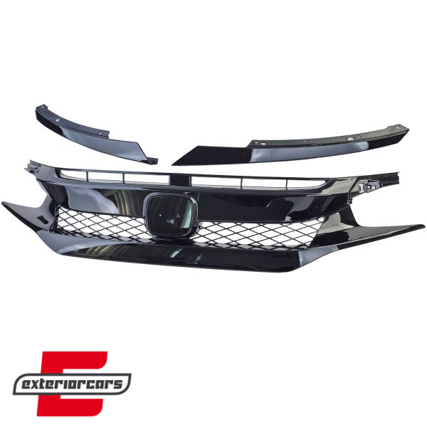 Prednja maska Type R dizajn (piano crna) / Honda Civic X (2016-2021), 43249