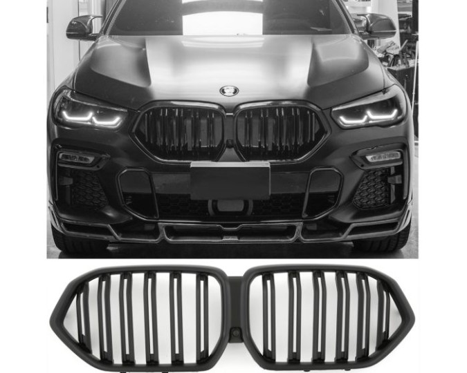 Prednja maska X6M dizajn (mat crna) / BMW X6 G06 (2018-2022), GCP-080602