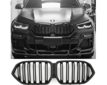 Prednja maska X6M dizajn (mat crna) / BMW X6 G06 (2018-2022), GCP-080602