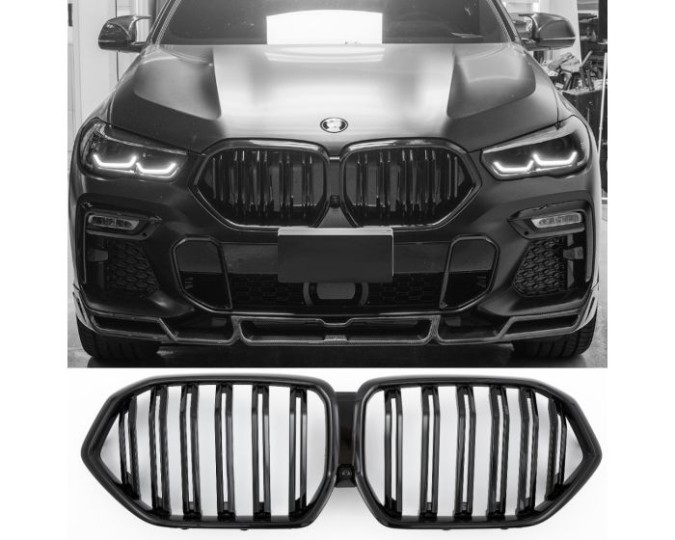 Prednja maska X6M dizajn (piano crna) / BMW X6 G06 (2018-2022), GCP-080601