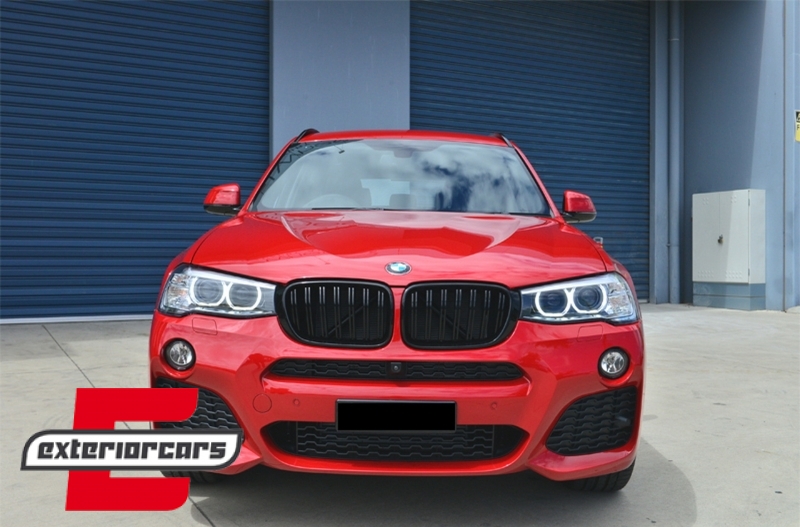 Prednja maska XM dizajn (piano crna) / BMW X3 F25 LCI (2014-2017) X4 F26, 40405