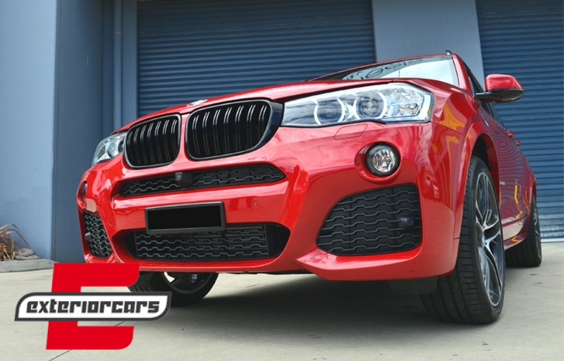 Prednja maska XM dizajn (piano crna) / BMW X3 F25 LCI (2014-2017) X4 F26, 40405