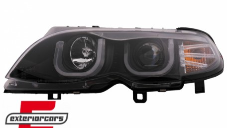 Prednja svjetla 3D Angel Eyes (crna) / BMW serije 3 E46 Facelift limuzina karavan (2001-2005), LPB
M96