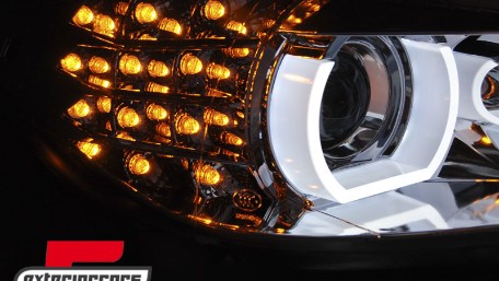 Prednja svjetla 3D Angel Eyes LED DRL Xenon (chrome) / BMW serije 3 E90 E91 LCI (2008-2011), LPBMM9