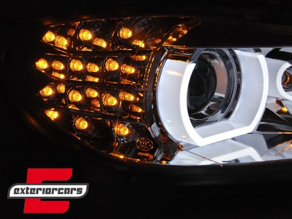 Prednja svjetla 3D Angel Eyes LED DRL Xenon (chrome) / BMW serije 3 E90 E91 LCI (2008-2011), LPBMM9