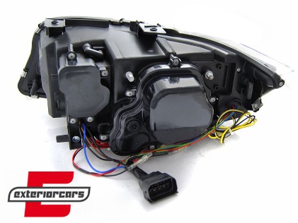 Prednja svjetla 3D Angel Eyes LED DRL Xenon (crna) / BMW serije 3 E90 E91 LCI (2008-2011), LPBML1