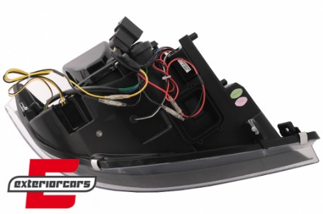 Prednja svjetla 3D Angel Eyes LED DRL Xenon (crna) / BMW serije 3 E90 E91 LCI (2008-2011), LPBML2