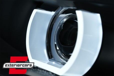 Prednja svjetla 3D Angel Eyes LED DRL Xenon (crna) / BMW serije 3 E90 E91 LCI (2008-2011), LPBML2