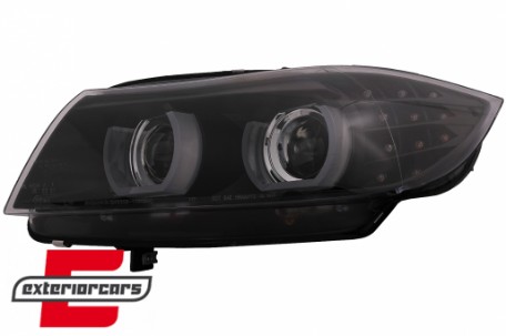 Prednja svjetla 3D Angel Eyes LED DRL Xenon (crna) / BMW serije 3 E90 E91 LCI (2008-2011), LPBMN0
