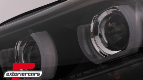 Prednja svjetla 3D Angel Eyes LED DRL Xenon (crna) / BMW serije 3 E90 E91 LCI (2008-2011), LPBMN0