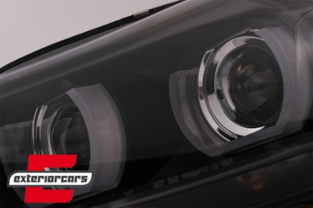 Prednja svjetla 3D Angel Eyes LED DRL Xenon (crna) / BMW serije 3 E90 E91 LCI (2008-2011), LPBMN0