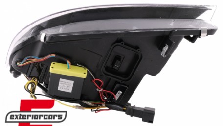 Prednja svjetla 3D Angel Eyes LED DRL Xenon (crna) / BMW serije 3 E90 E91 LCI (2008-2011), LPBMN0