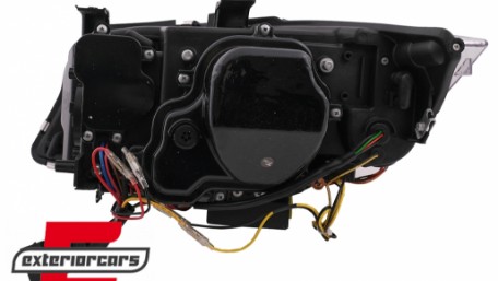 Prednja svjetla 3D Angel Eyes LED DRL Xenon (crna) / BMW serije 3 E90 E91 LCI (2008-2011), LPBMN0