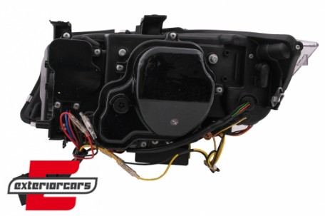 Prednja svjetla 3D Angel Eyes LED DRL Xenon (crna) / BMW serije 3 E90 E91 LCI (2008-2011), LPBMN0